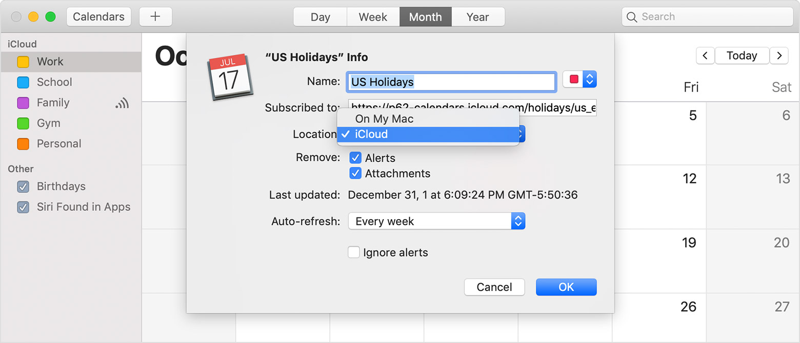 How Do I Find Us Holiday Subscription For Mac Calendar