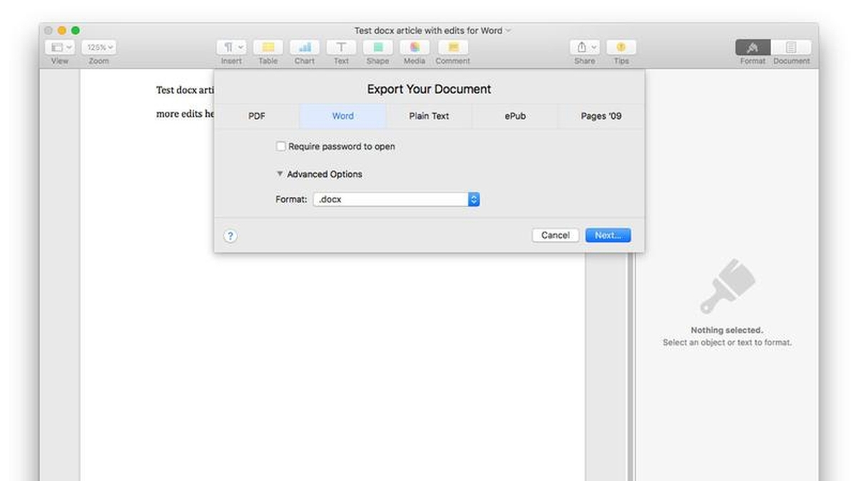 free docx editor mac