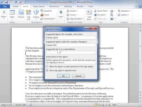 How To Insert A Signature In Word For Mac